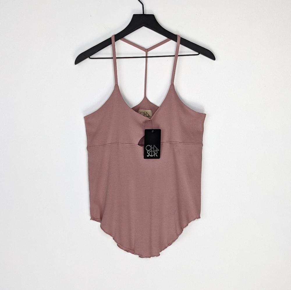 Chaser Mauve Baby Rib Spaghetti Vented Shirttail - Picture 2 of 9